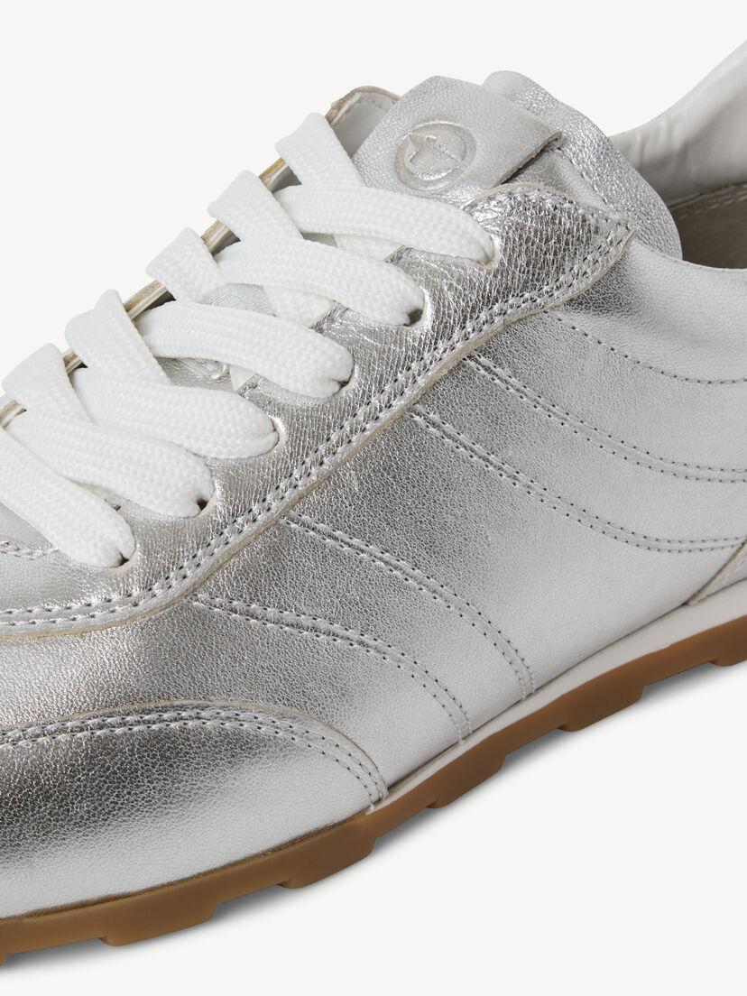 Leren Sneaker - zilver