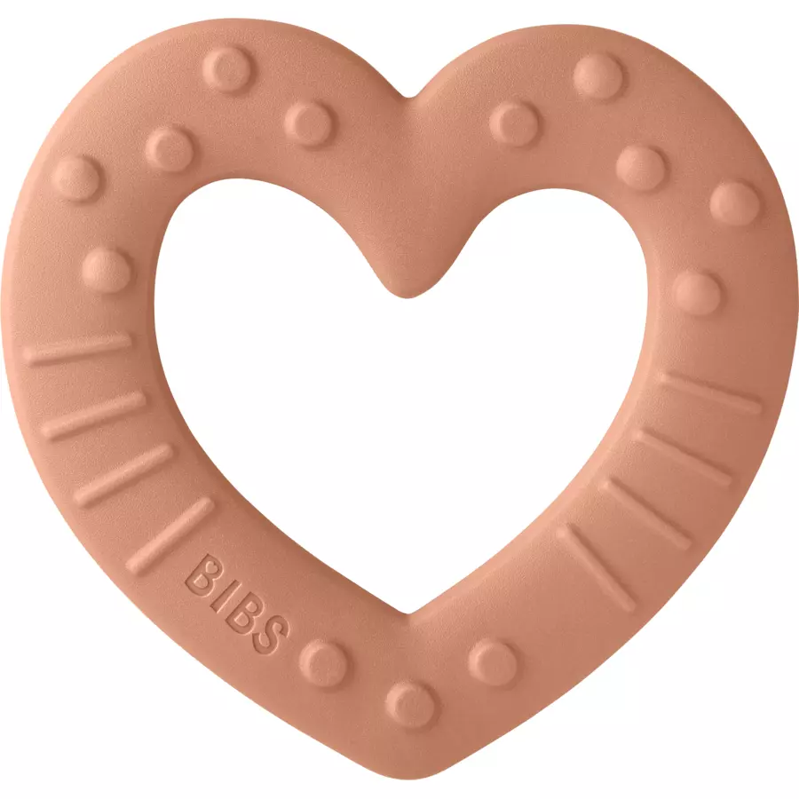 BIBS® Beißring Baby Bitie Peach Heart ab 3 Monaten