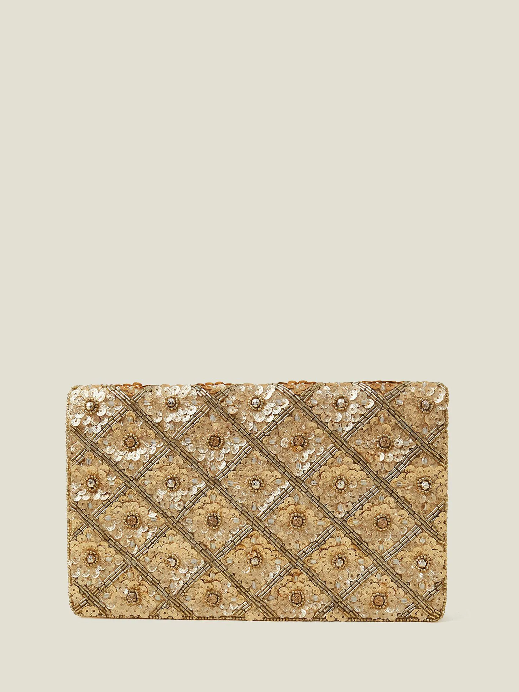 Accessorize Tianna Metallic Clutch tas