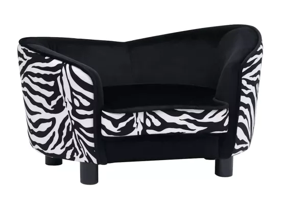 Canapé pour chien Noir 68x38x38 cm Peluche