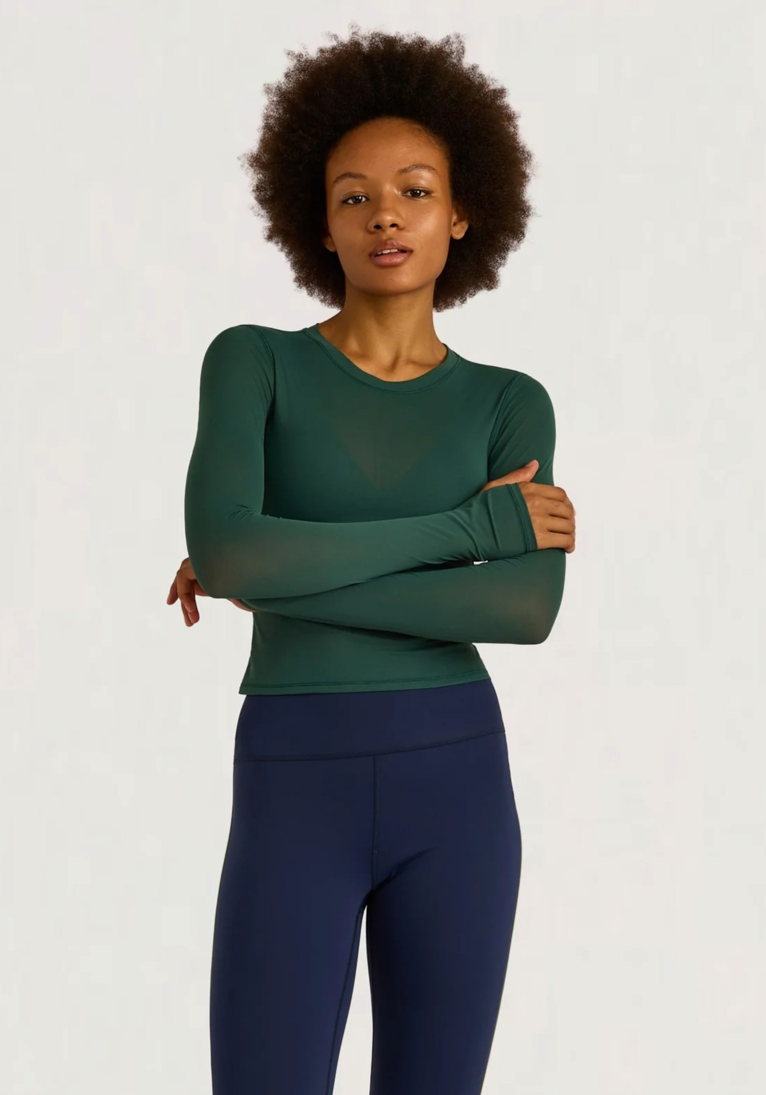 Organic Basics Longsleeve Active Mesh Deep Forest