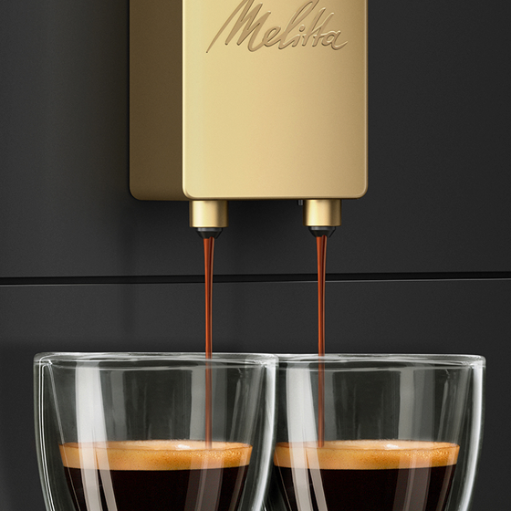 Purista®|Kaffeevollautomat Schwarz-Gold