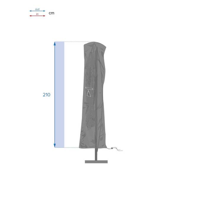 Housse de protection HAMBO pour parasol déporté Gris S