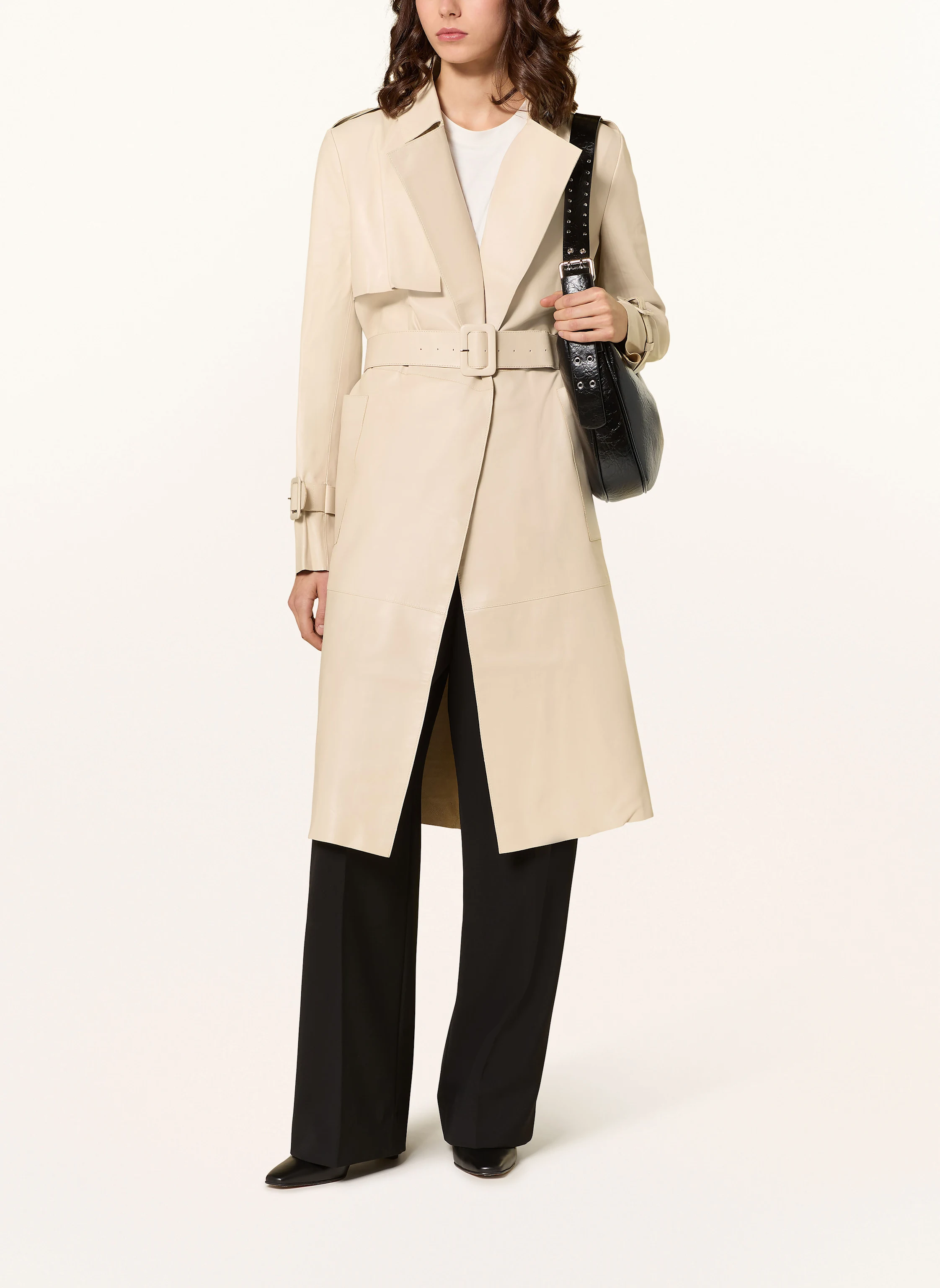 MRS & HUGS Trenchcoat aus Leder