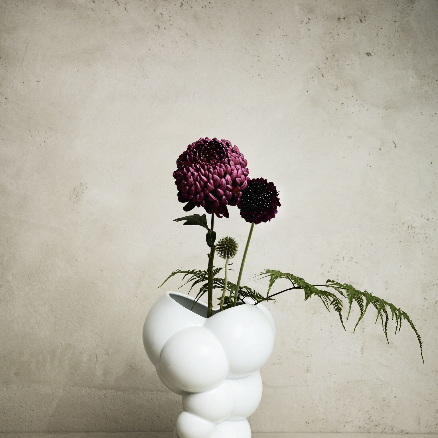 Skum Weiss matt Vase 26 cm