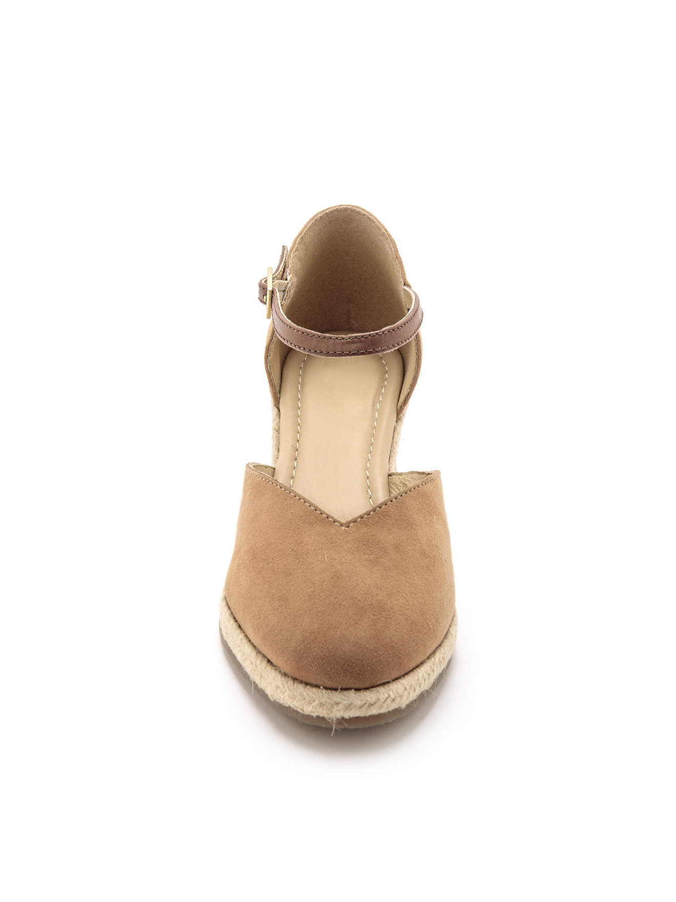 Sandales hautes cuir semelle corde