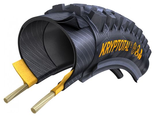 Pneu VTT Continental Kryptotal Fr 29'' Tubeless Ready Souple Downhill Casing SuperSoft Compound E-Bike e25
