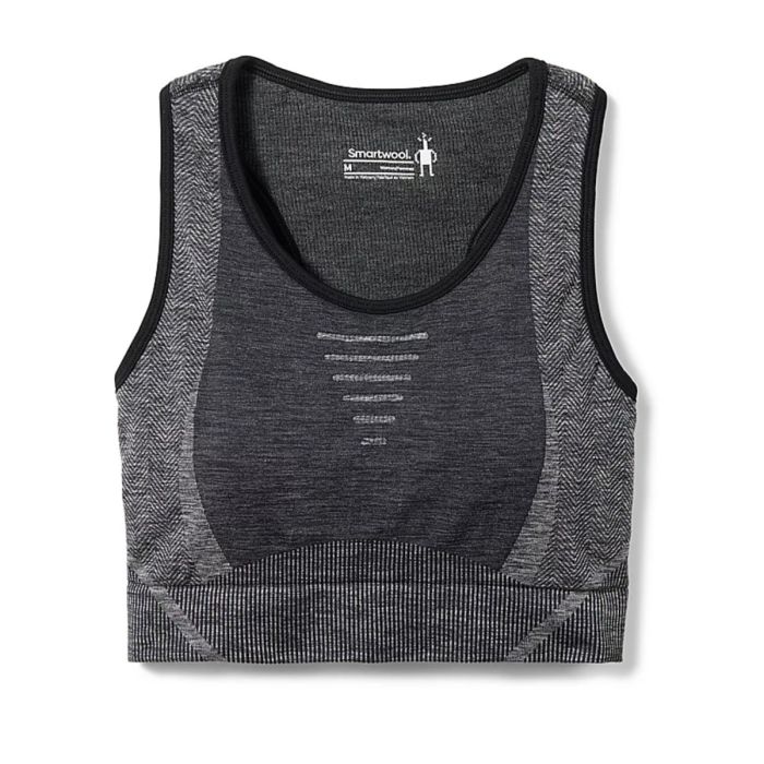 Smartwool Dame BH Intraknit Racerback Bra Wool Grå