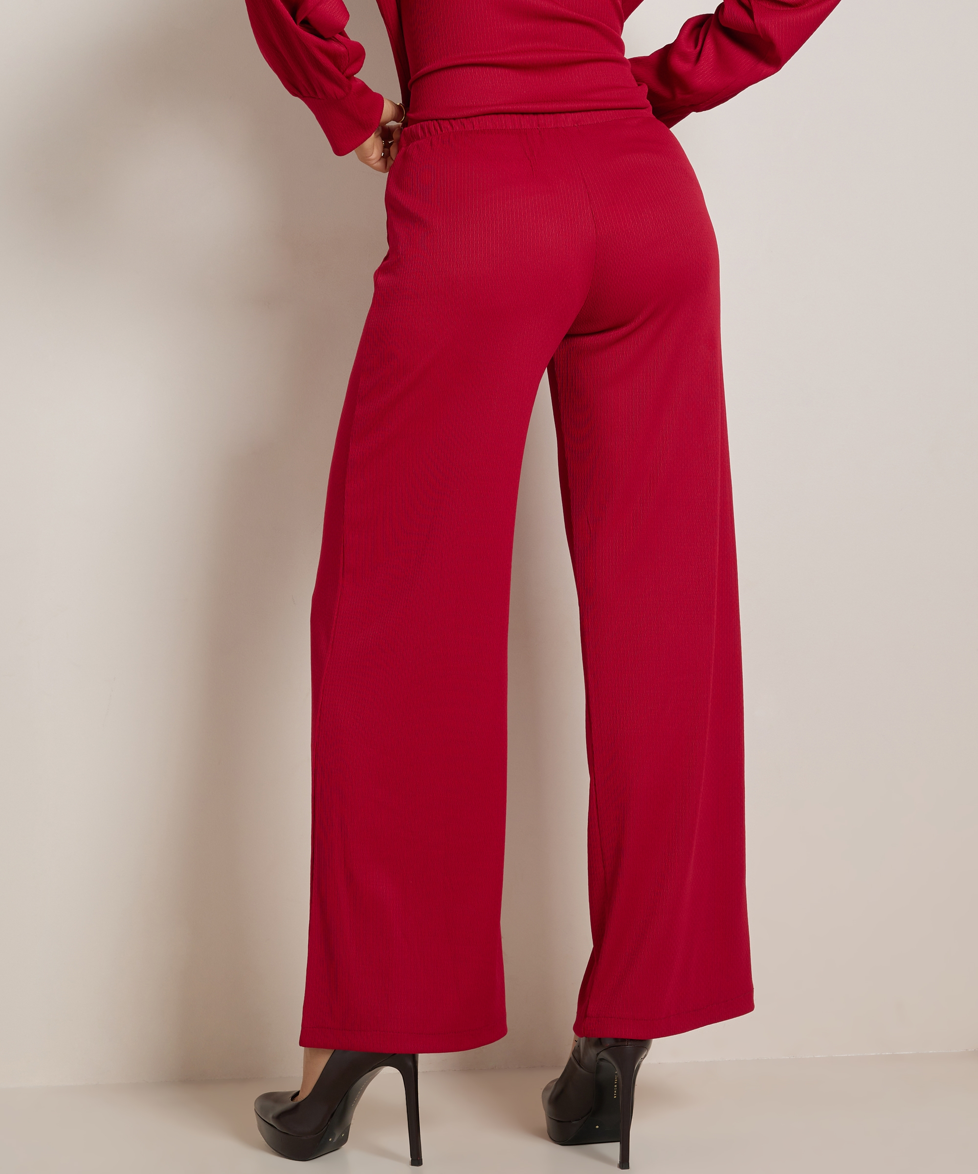 wide fit broek structuur