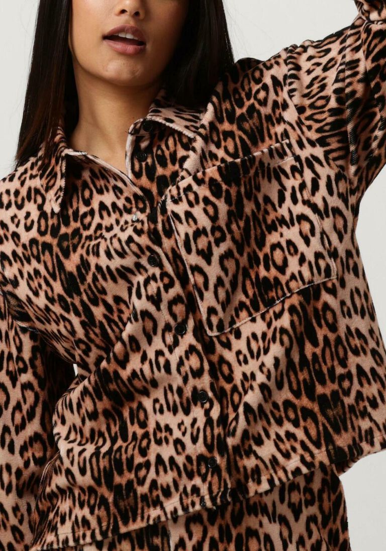 ALIX THE LABEL bruine alix the label blouse ladies woven leopard velvet blouse
