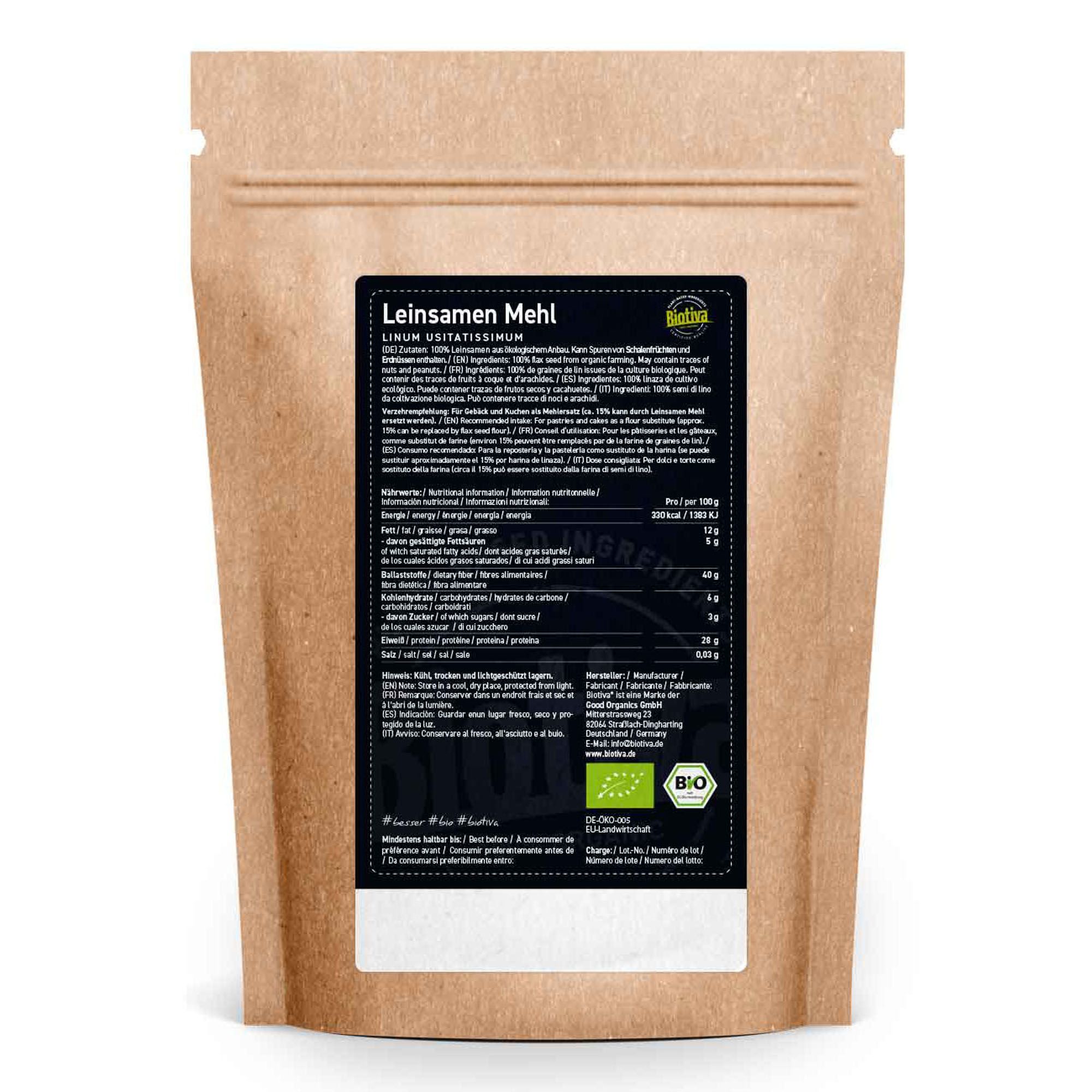 Biotiva Leinsamenmehl Bio