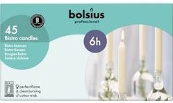 Bolsius Professional Dinerkaarsen Wit - 45 stuks - 18cm lang - Weinig rook en druipvrij