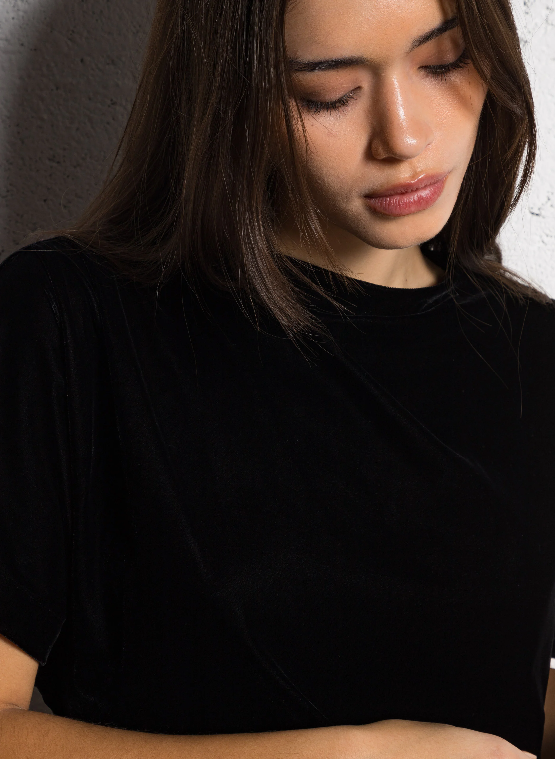 MIRAGE - Robe courte en velours | Noir