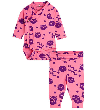 Mini Rodini Babys?t - Squiggly Cats - Pink