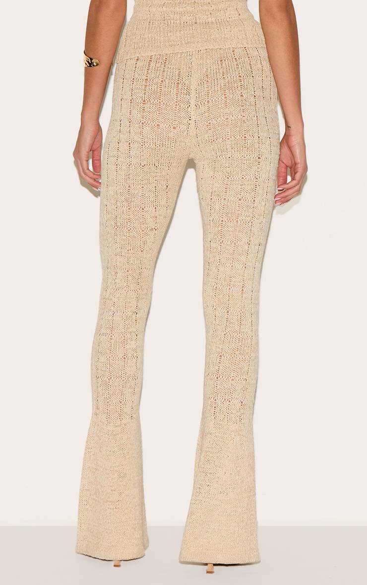 Avoine Pantalon Large En Maille Ajourée Texturée