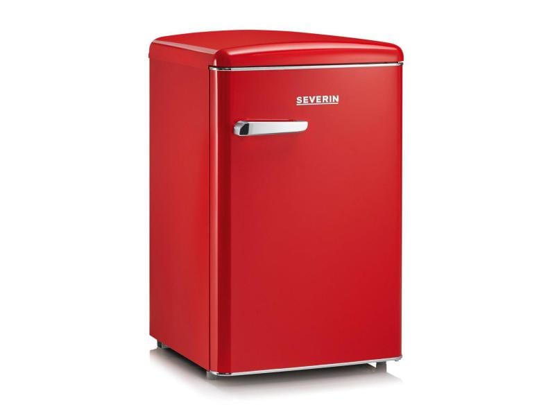 Severin Kühlschrank RKS 8830 Rot, Rechts Freistehender Retro Kühlschrank