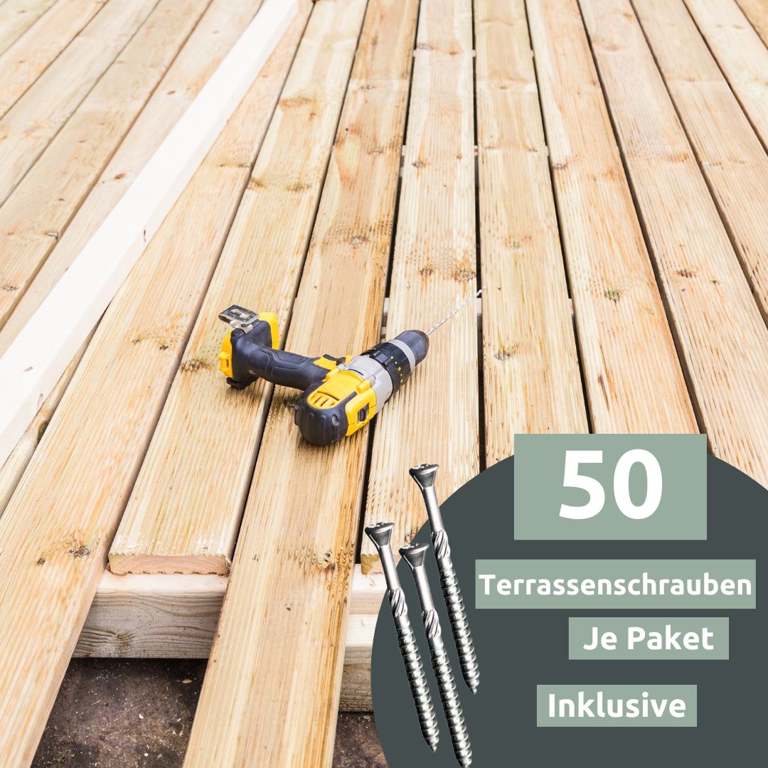 holz4home® Holz Terrassendielen Lärche inkl. Terrassenschrauben