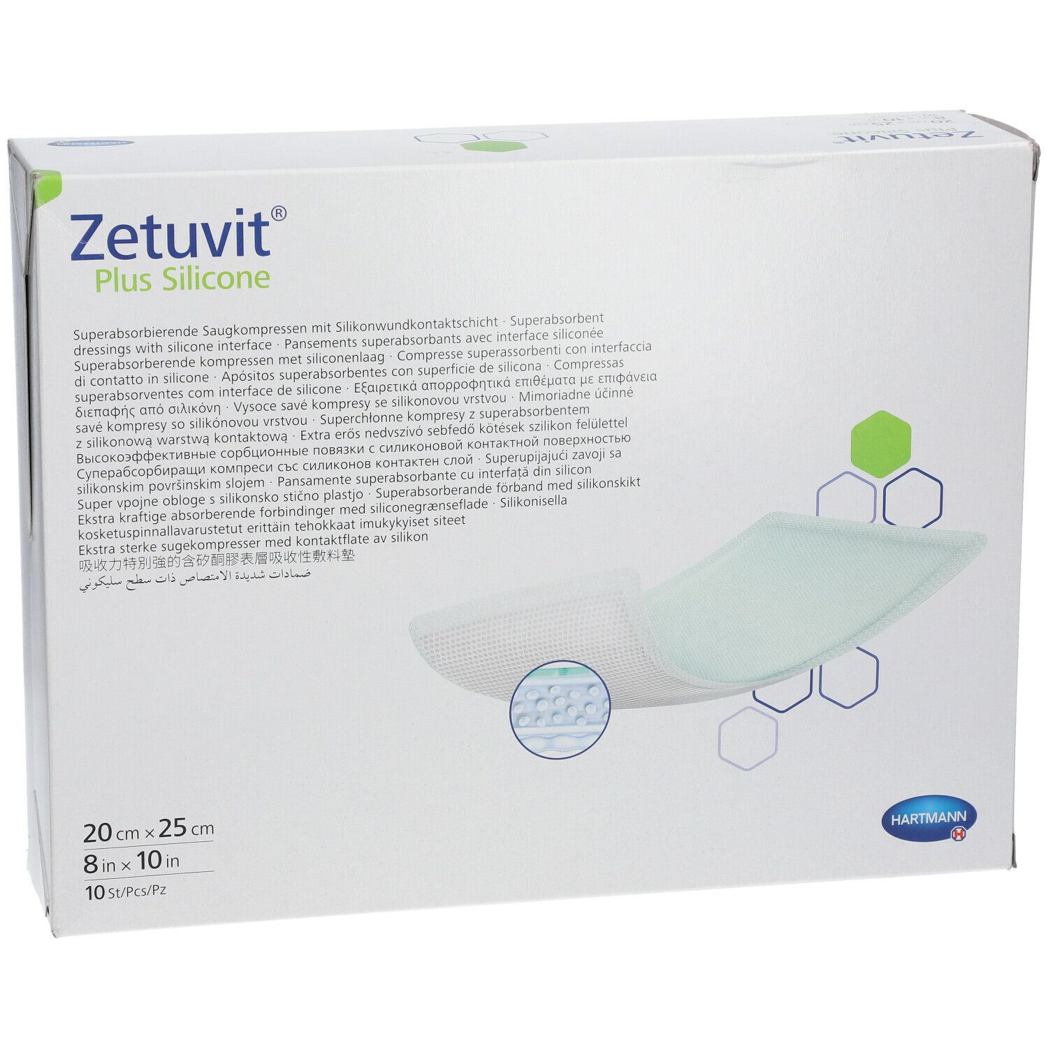Zetuvit® Plus Silicone steril 20 x 25 cm