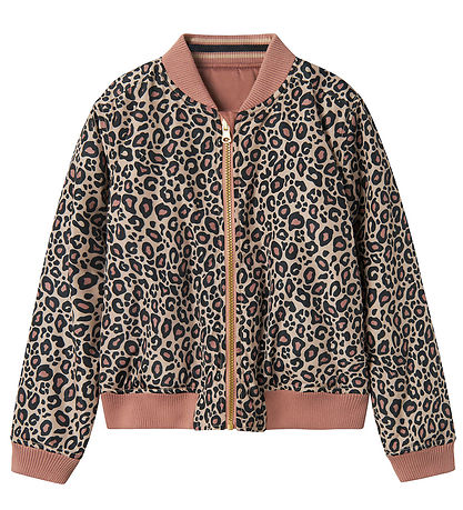 Name It Bomberjacke - Umkehrbar - NkfMariska - Schwarz/Pink m. L
