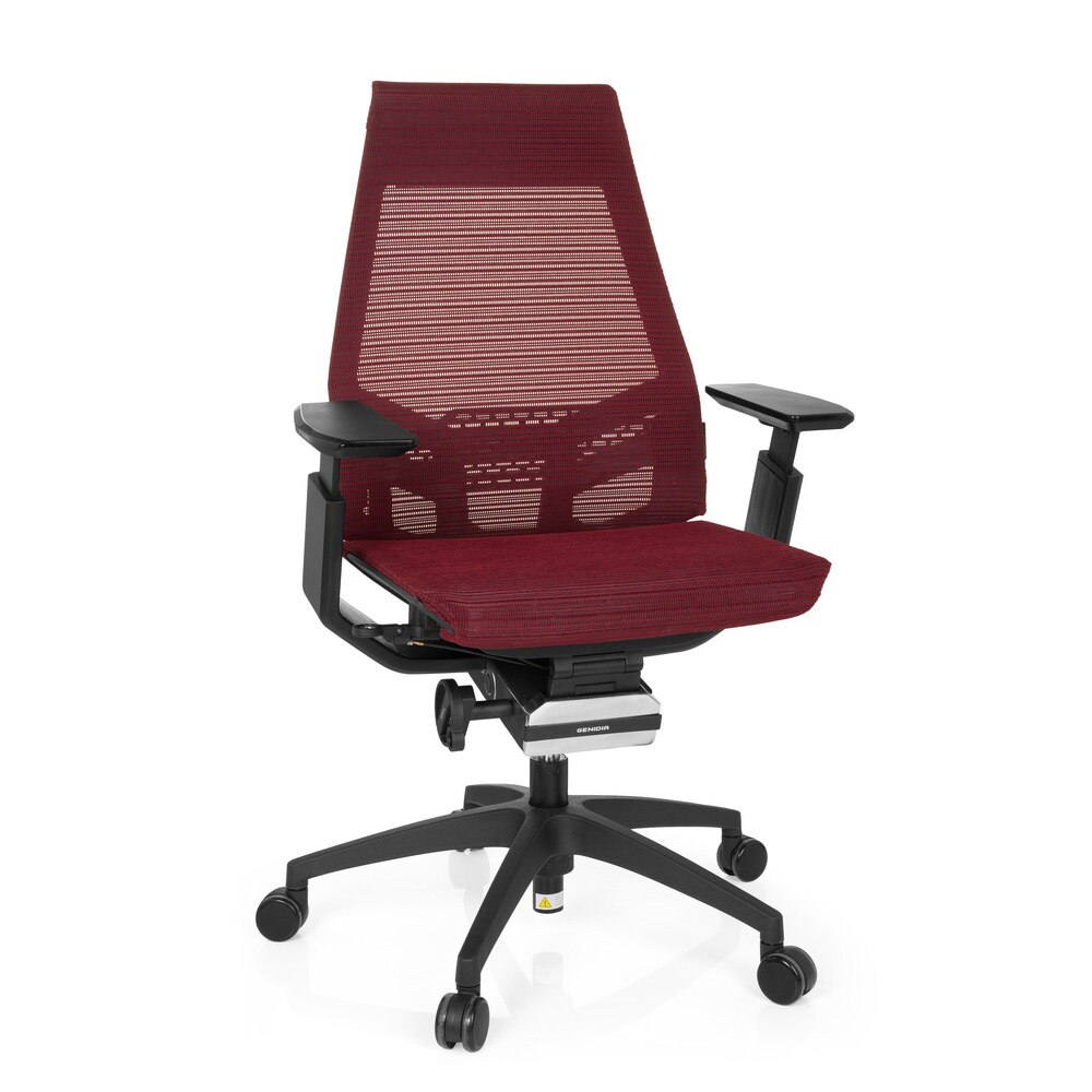 Profi Bürostuhl GENIDIA SMART BLACK Netzstoff mit Armlehnen hjh OFFICE