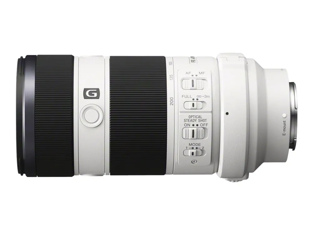 Sony SEL70200G - Telefoto zoom objektiv - 70 mm - 200 mm - f/4.0 G OSS - Sony E-mount - for Cinema Line; a VLOGCAM; a1; a1 II; a6700; a7 IV; a7C; a7C II; a7CR; a7R V; a7s III; a9 III