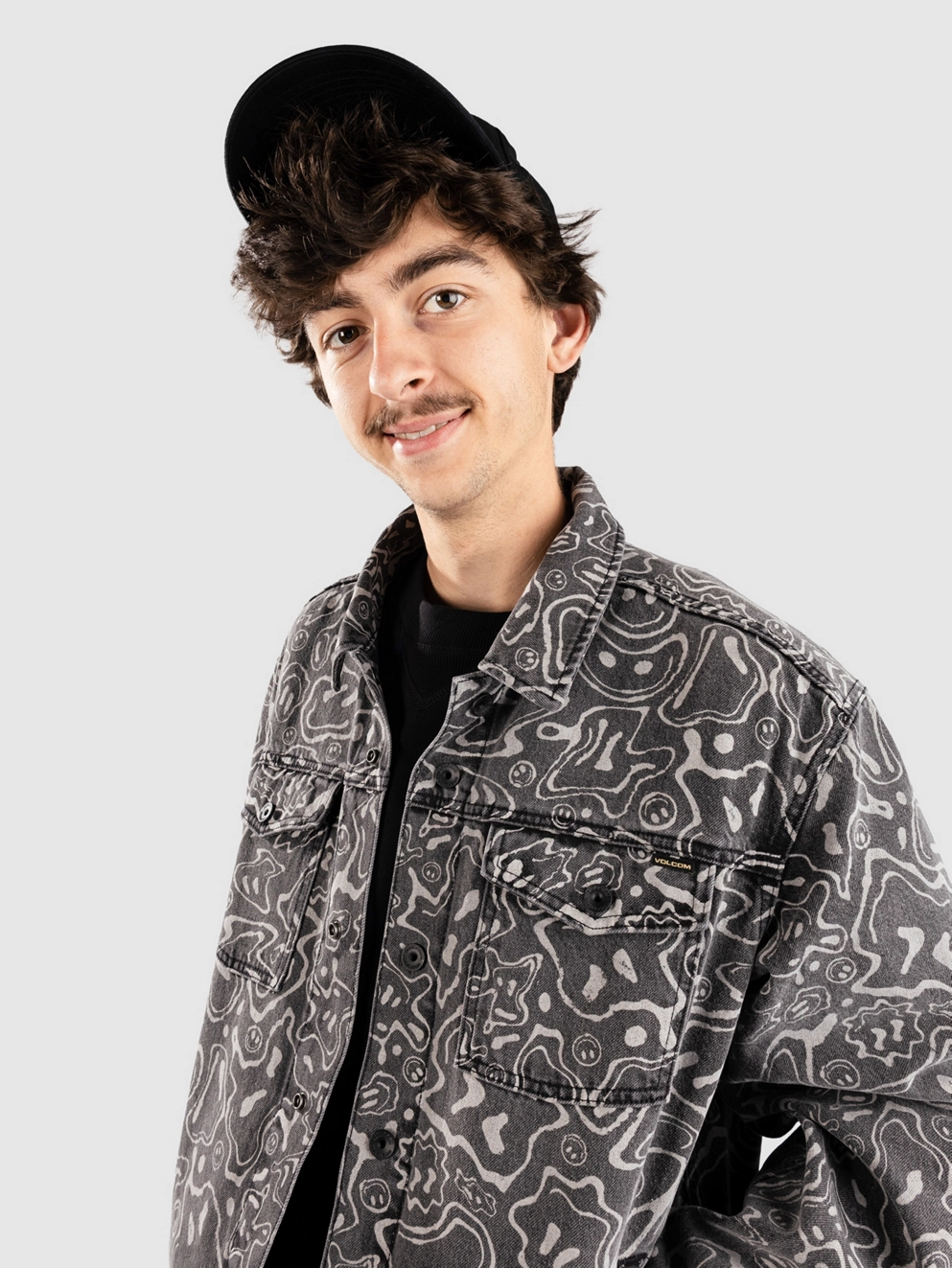 Volcom Fa F Rygalski Denim Jacket black print