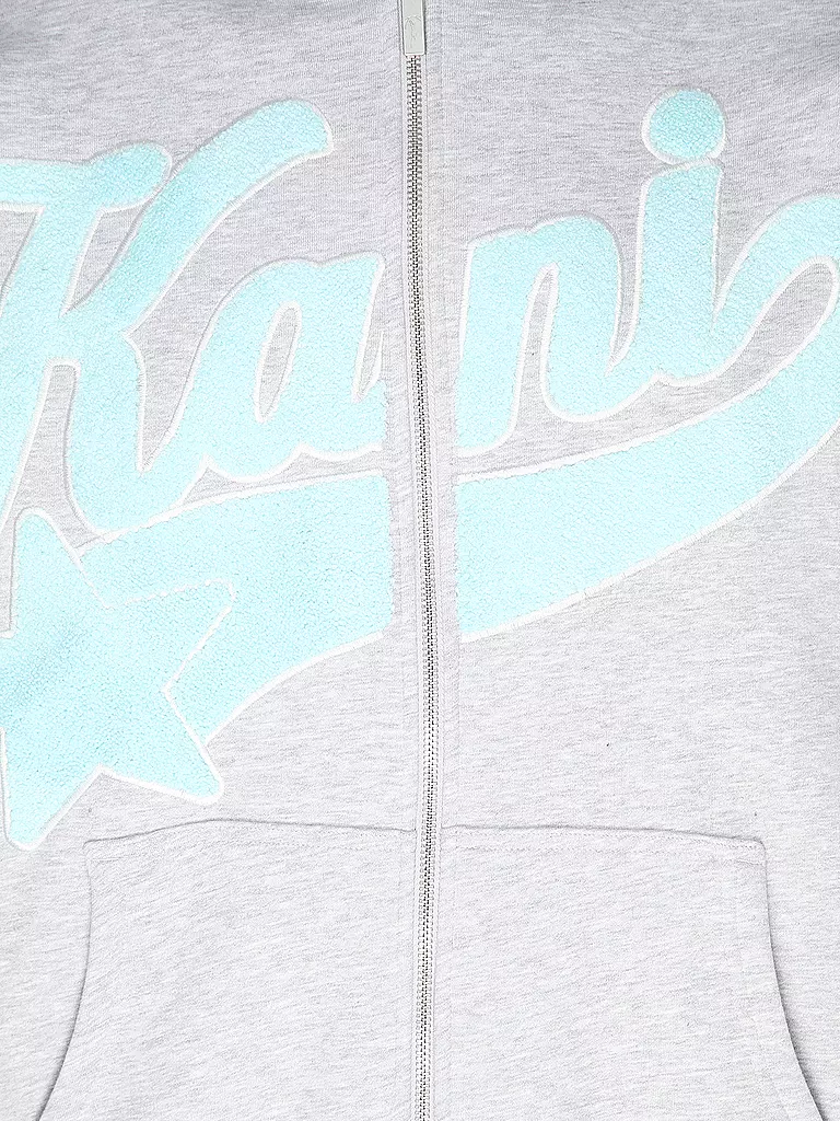 KARL KANI Kapuzensweatjacke hellgrau