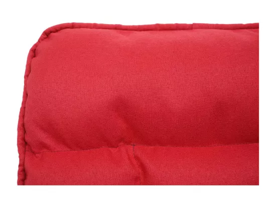 Chaise de salle à manger HWC-K40 capacité de charge 160kg dossier réglable métal - tissu/textile rouge