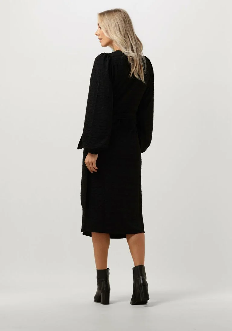 Y.A.S. zwarte y.a.s. midi jurk yasleido ls wrap midi dress