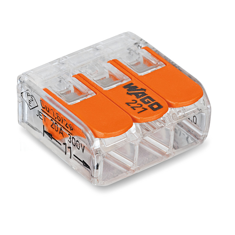 Wago verbindingsklem 0,14 - 4mm² 3-polig