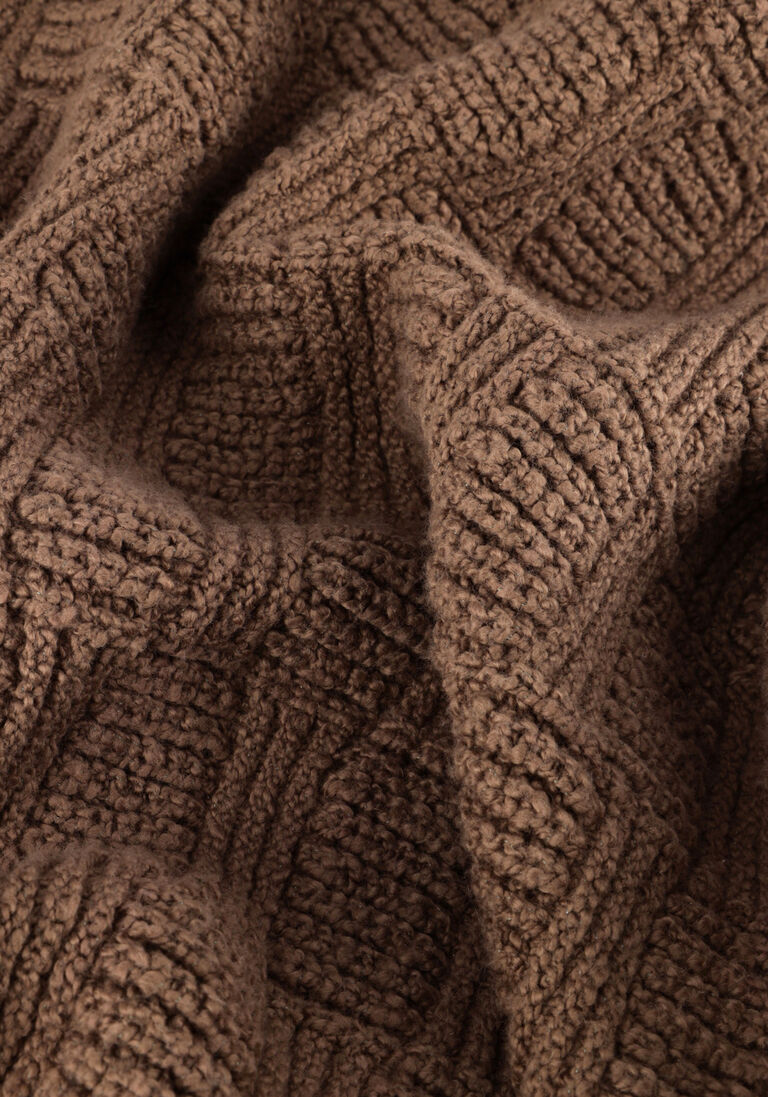 CAST IRON bruine cast iron coltrui mock neck cotton soft boucle turtle