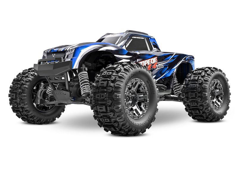 Traxxas Monster Truck Stampede 4x4 VXL Blau, ARTR, 1:10 Robuster 4WD Brushless Monstertruck