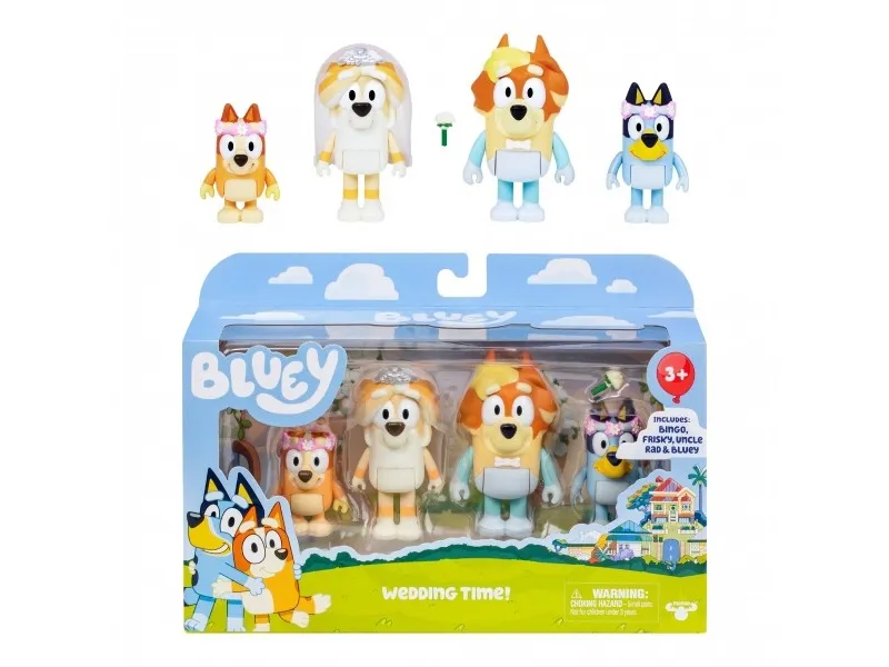 BLUEY Figure 4pk Special Set-Wedding