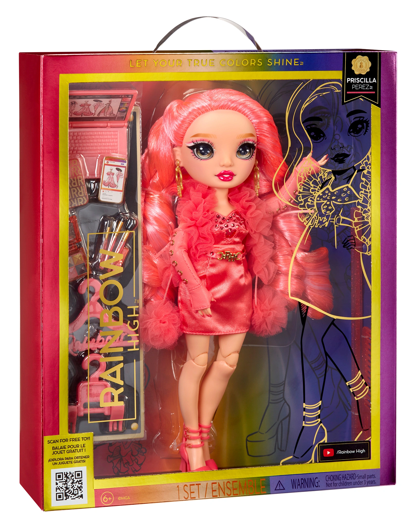 Fashionpuppe RAINBOW HIGH - PRISCILLA PEREZ in rosa