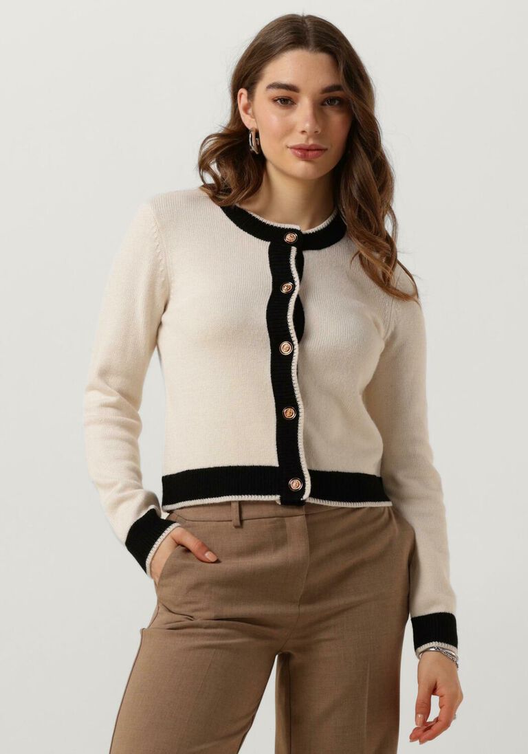 NEO NOIR gebroken wit neo noir vest torina knit cardigan
