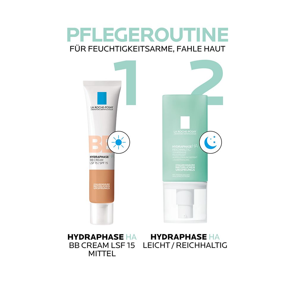 La Roche Posay Hydraphase HA BB Cream Mittel: Feuchtigkeitsspendende BB Cream für einen ebenmäßigeren Teint