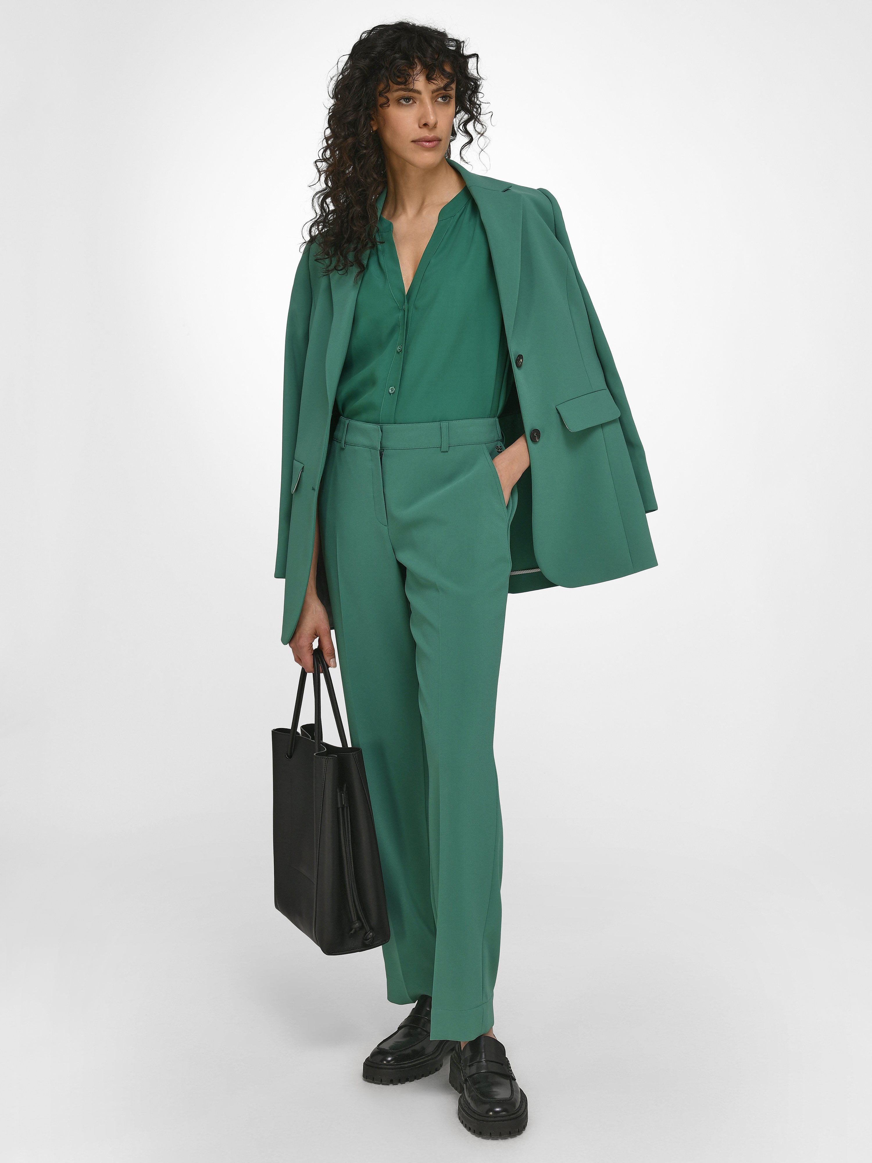 Bluse mit Rundhals-Ausschnitt