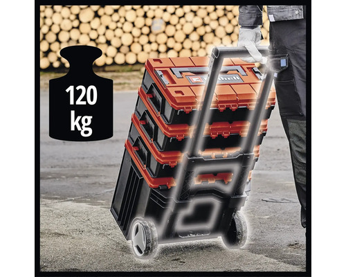 Einhell E-Case L systeemkoffer met wielen, 400 x 675 x 450 mm