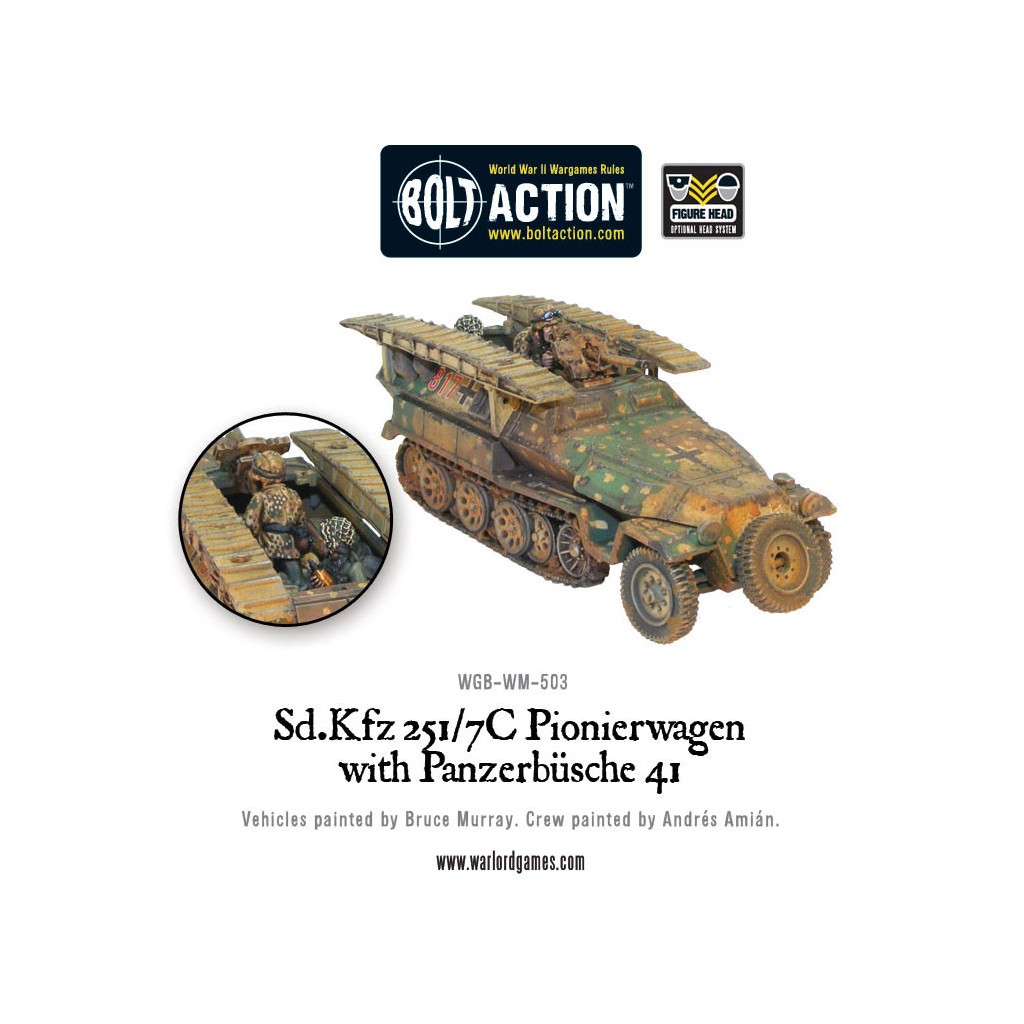 Bolt Action - German - Sd.Kfz 251/7C Pionierwagen with panzerbuchse 41