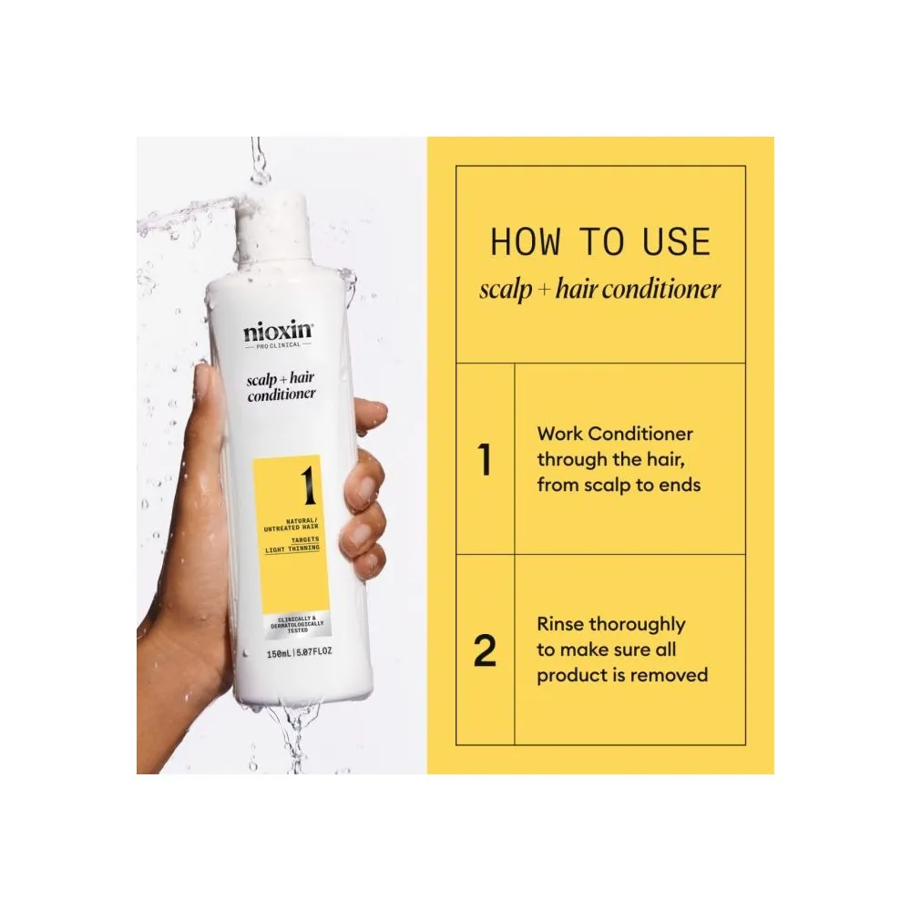 Nioxin System 1 Conditioner for Natural/Untreated Hair - 300 ml.