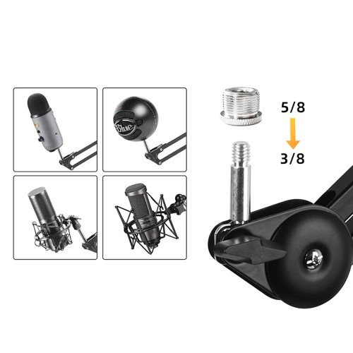 (104cm) Professioneller Studio Mikrofonarm Scherenarm Halterung mit 3/8