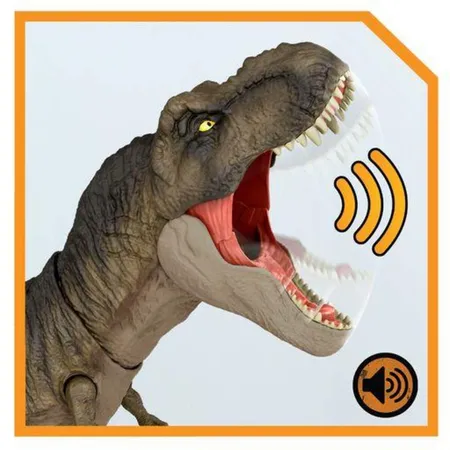 Mattel Jurassic World Thrash ’N Devour Tyrannosaurus Rex, ca. 55 cm lang und ca. 22 cm hoch
