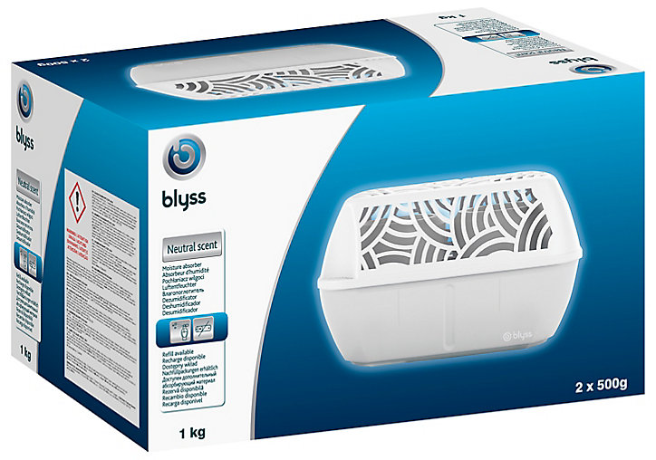 Absorbeur d'humidité Blyss + 2 galets neutre 2 x 500g