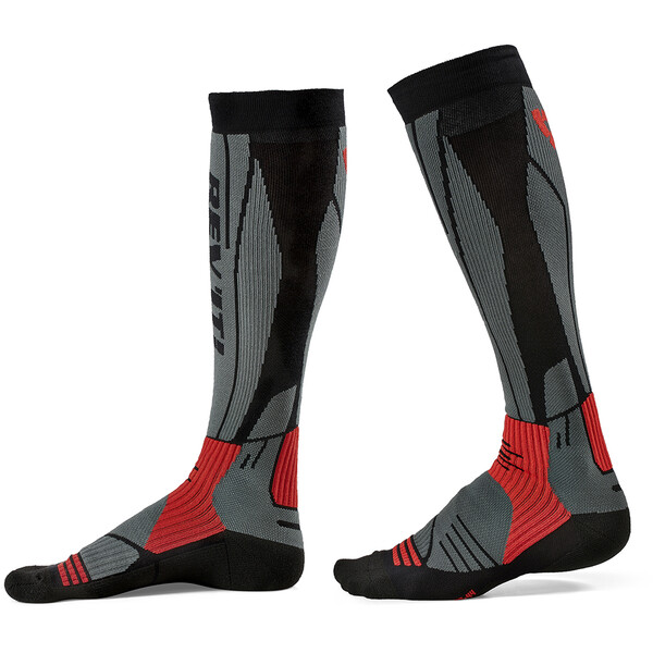 Rev'it - Chaussettes Kalahari Gris Foncé / Noir / Rouge