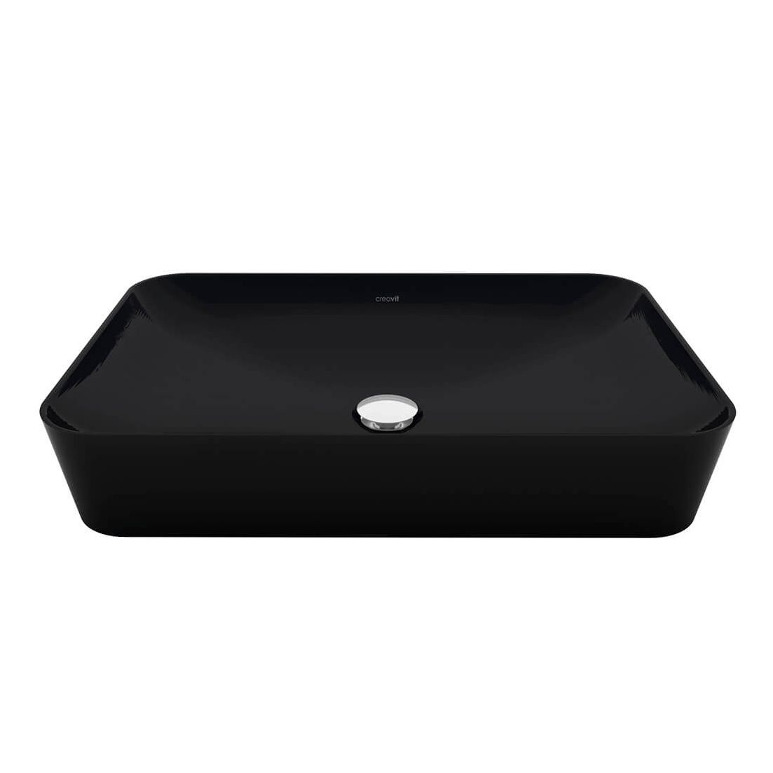 Sanigoods Aqualis keramische waskom 60x40cm mat zwart