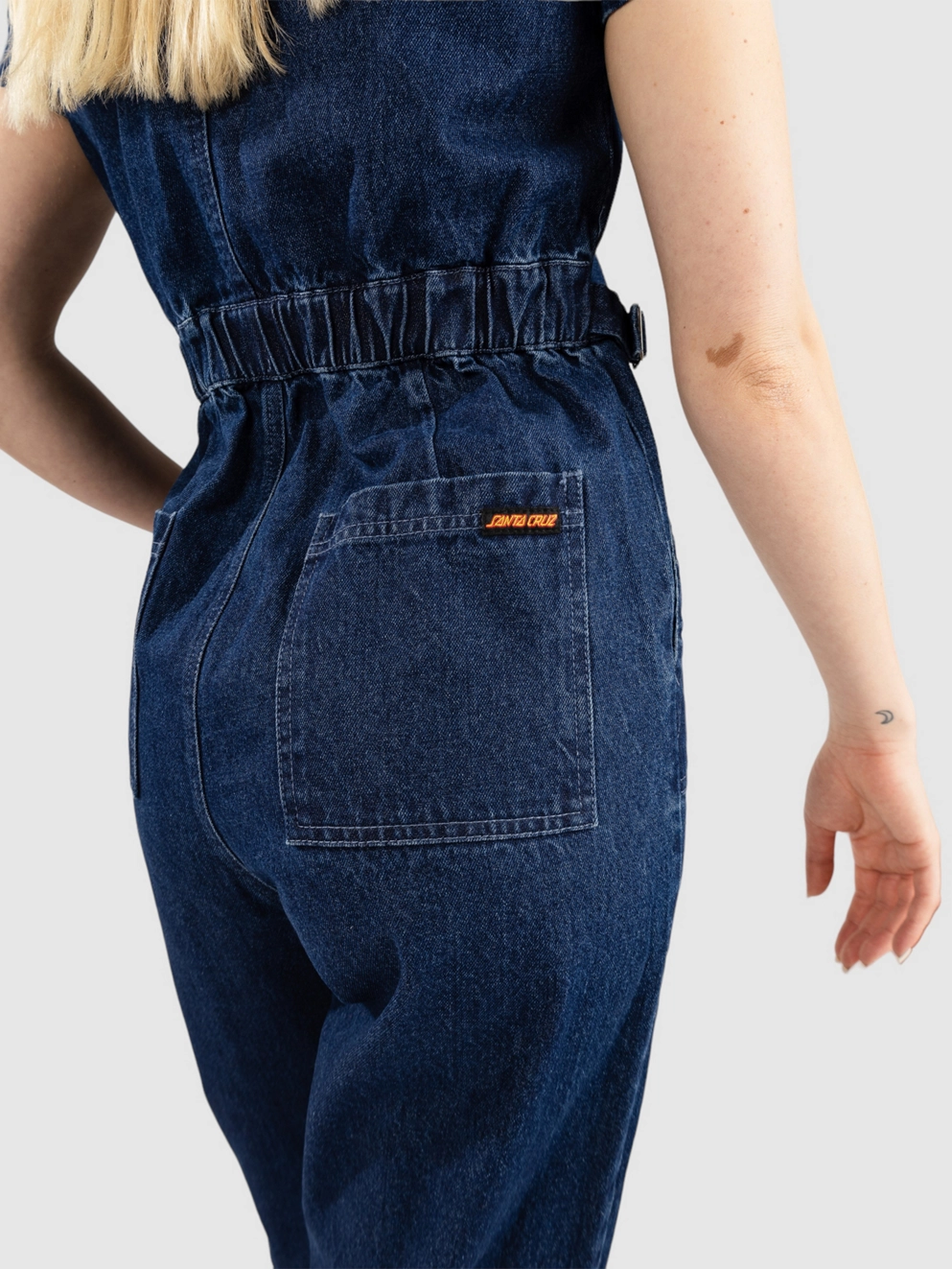 Santa Cruz Line Up Utility Overall classic blue denim