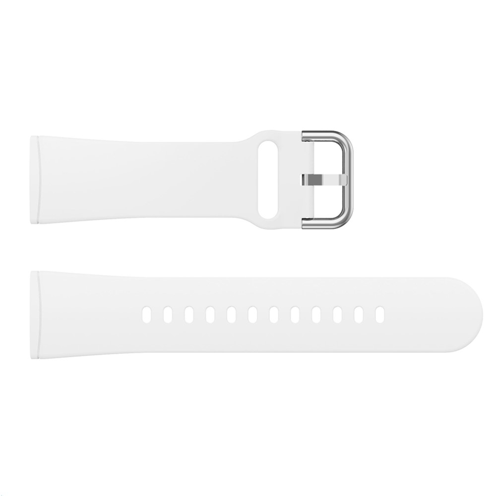 Fitbit Versa 4 / Versa 3 / Sense 2 / Sense Silikon Sport Armband mit Dornschliesse (Gelenkumfang 152-218mm) - Weiss