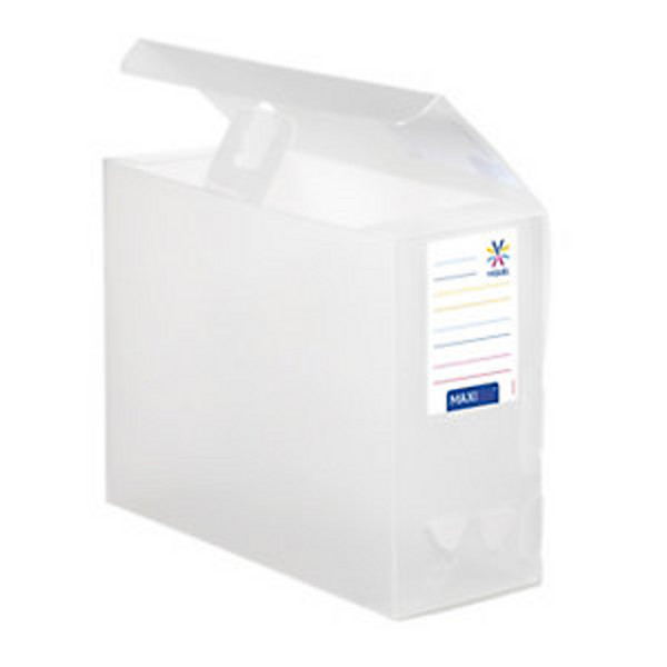 Viquel Boîte de classement A4 Propyglass en polypropylène Maxi - Dos 12 cm - Incolore (lot de 4)