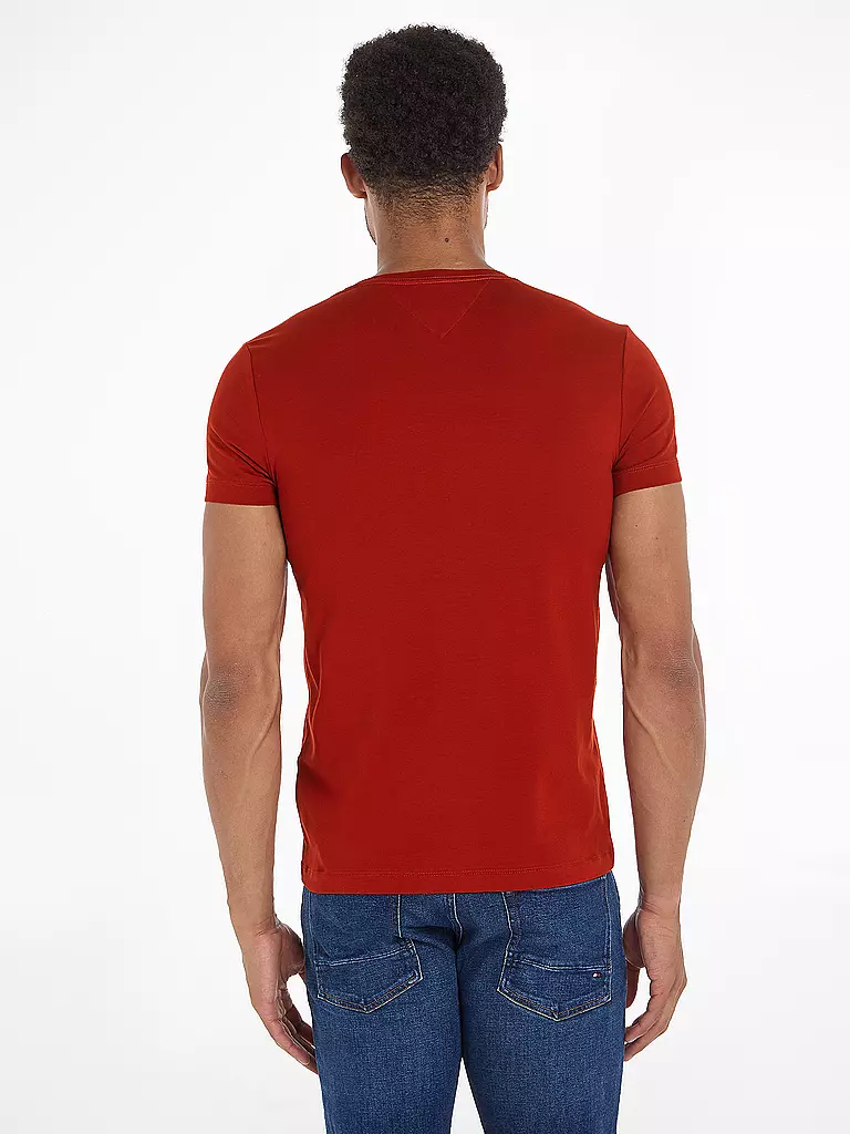 TOMMY HILFIGER T-Shirt Slim Fit rot