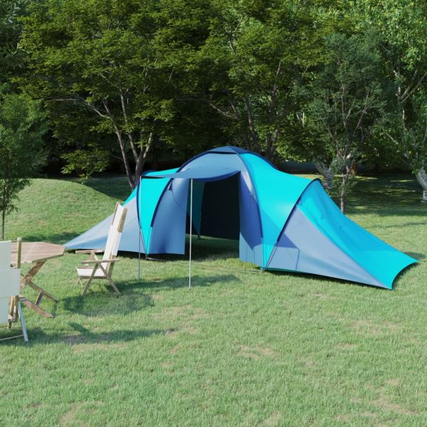 Tenda de Campismo 6 Pessoas Azul e Azul-claro